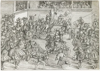 Il secondo torneo con arazzo di Sansone e il leone, 1509